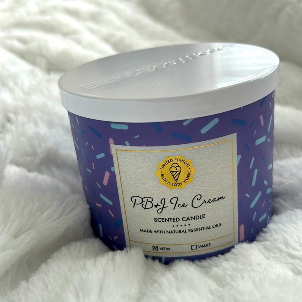 PB & J Ice cream limited edition BBW candle
